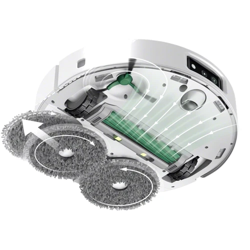 Робот-пилосос iRobot Roomba Combo 405+ (White) (G185240): Додатково Циклонная система фільтрації, Виявлення перешкод, Для маленької квартири, Для великих приміщень, Адаптація під тип поверхні, Автономні, Автоматична підзарядка, 2 в 1