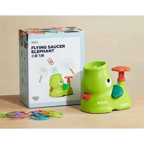 Дитяча іграшка з тарілками, що літають Beiens Слонік (206green)