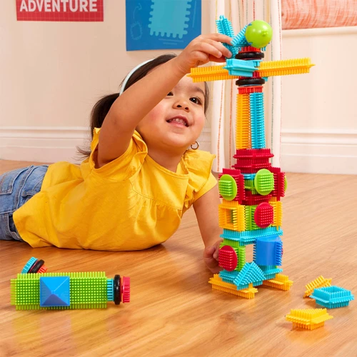 Конструктор Battat Lite серії Battat Lite Bristle Blocks - Будівельник, 56 дет. (BT3070Z) фото 6