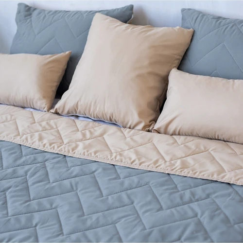 Покривало Sonex Bora Bora двостороннє 220x240 см + наволочка 50x70 см (2 шт.) коричневий/сірий (SO102399)