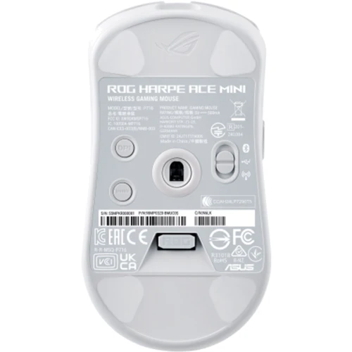 Мышь HATOR Quasar 2 PRO Wireless White/Cyan (HTM561WC): Вес 59 г