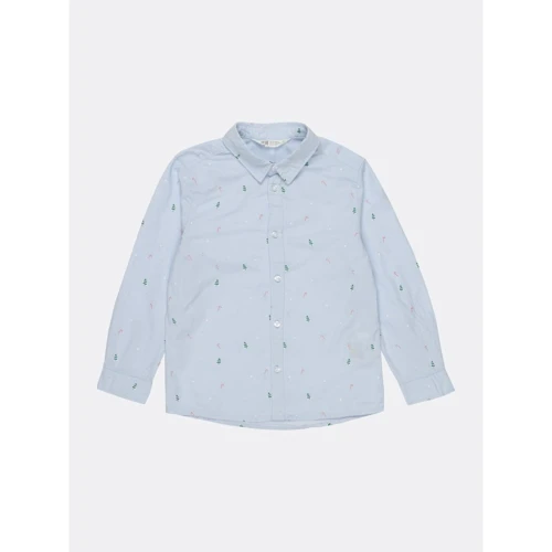 Рубашка H&M 2110-755716 122 см голубая