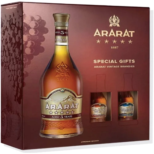 Набор бренди Ararat 5 лет 0.7л Ani 6 лет 0.05 Akhtamar 10 лет 0.05л. 40% (STA4850001004738)