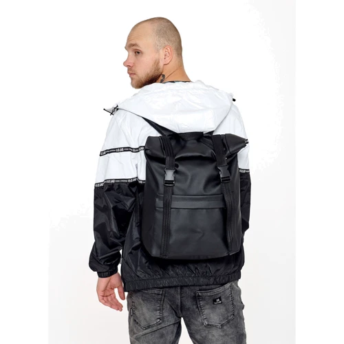 Чоловічий рюкзак Sambag RollTop 0SHm чорний (24211001m): Тип ручки Короткая ручка, Плечевой ремень