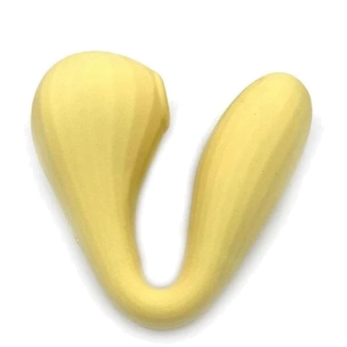 Вакуумный вагинально-клиторальный стимулятор Magic Motion Bobi Yellow, управление со смартфона