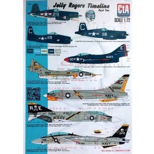 Декаль CTA Самолеты эскадрильи "Jolly Rogers", часть 2 CTA7204: Производитель CTA