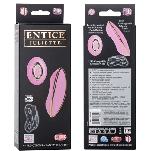 Клиторальный стимулятор Entice Juliette, малиновый