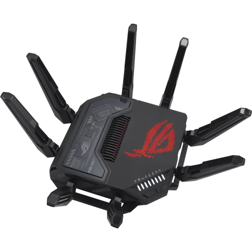 Маршрутизатор Wi-Fi ASUS ROG Rapture GT-BE98 (90IG08F0-MO9A0V): Інтерфейс підключення (LAN-порт) 1x1000/2500/5000/10000, 3x100/1000/2500, 1x10/100/1000