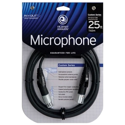 Мікрофонний кабель PLANET WAVES PW-MS-25 Custom Series Swivel Microphone Cable 2ft