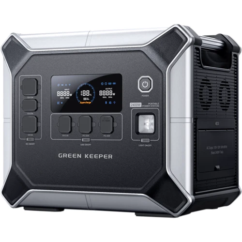 Зарядная станция Green Keeper 2048Wh 2400W (HS2400): Выходы потребителей USB-C, USB-A, 220V, Автоприкуриватель