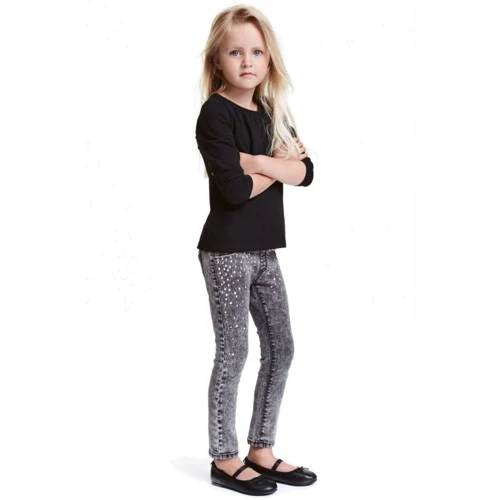 Джеггинсы H&M 3900494 104 см темно-серые