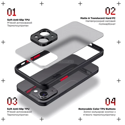 Чехол для телефонов ArmorStandart Frosted Matte Black for Samsung A556 Galaxy A55 (ARM74335): Совместимость Samsung A556 Galaxy A55
