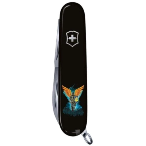 Мультитул Victorinox Huntsman Ukraine 91мм/15 функций/черный/Ангел ВСУ (1.3713.3_T1061u): Количество функций 15