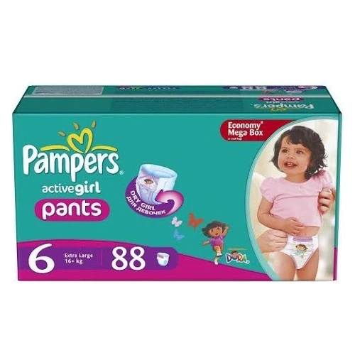 PAMPERS Active Girl Extra Large (16+ кг) МегаУпак 88 шт.