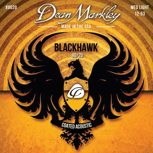 Струна для гитар Струны DEAN MARKLEY 8020 BLACKHAWK ACOUSTIC 80/20 BRONZE ML (12-53)