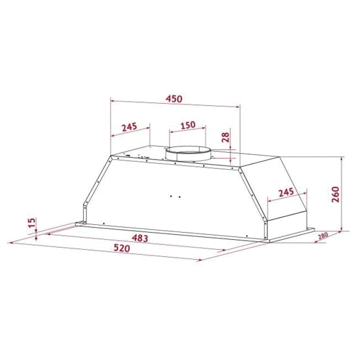 Витяжка Perfelli BI 5684 BL 1000 LED фото 6