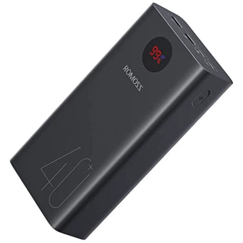 Внешний аккумулятор Romoss Power Bank 40000mah PEA40 Black (PEA40-112-2135): Особенности С дисплеем, Индикатор заряда, быстрая зарядка