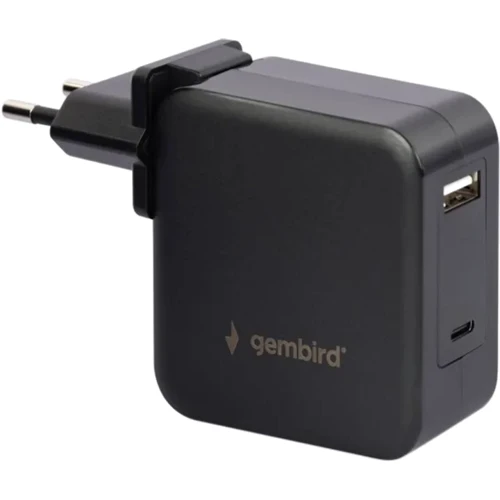 

Gembird Wall Charger USB+USB-C 60W Black (NPA-PD60-01)