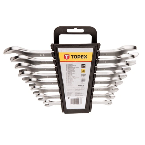 Ключи рожковые TOPEX двусторонние 6-22мм набор 8 шт (35D656)