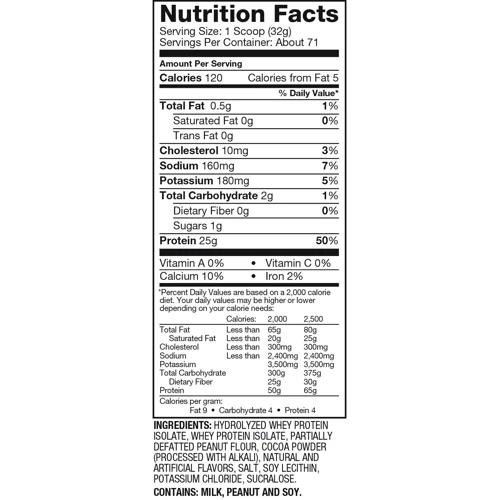 Протеин Dymatize ISO-100 2275 g /81 servings/ Strawberry: Вид Изоляты