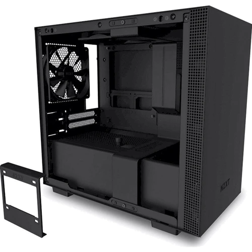 Корпус NZXT H210i Matte Black (CA-H210I-B1): Материал передней панели пластик