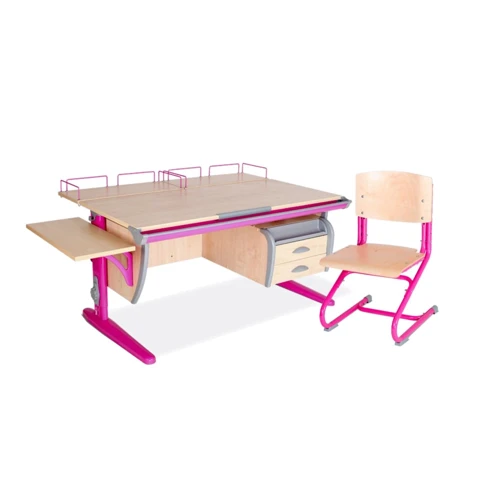 Набір меблів Дэми (фанера) клен/рожевий (Д-20031365): Вік дитини від 6-ти років