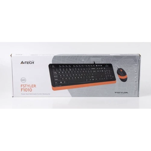 Комплект проводной A4Tech Fstyler F1010 Black/Orange: Количество кнопок 4