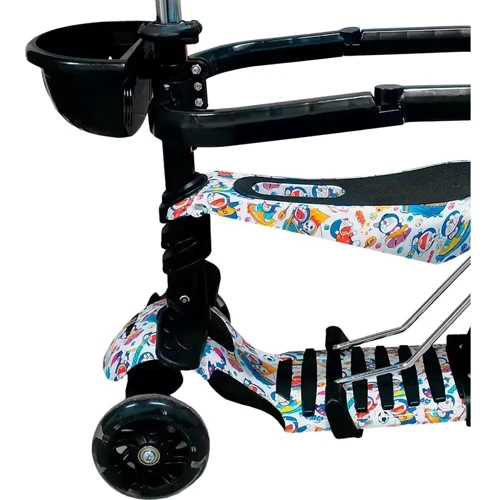 Дитячий самокат X-TREME KS-705-5W KITTY чорний: Кількість коліс 3