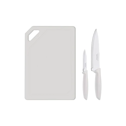 Набір кухонних ножів Tramontina Plenus Light Grey 3 пр. (23498/314)
