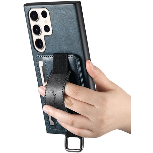 Чехол для телефонов Epik Leather Case Wallet and Straps Blue for Samsung S928 Galaxy S24 Ultra: Материал искусственная кожа и TPU (термополиуретан)