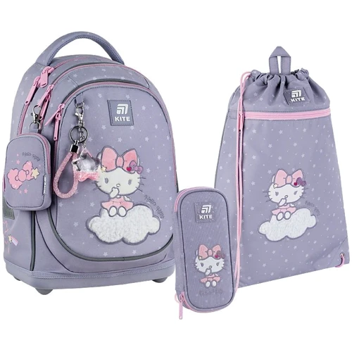 Набор Kite рюкзак + пенал + сумка для обуви 724 Hello Kitty (SET_HK25-724S)