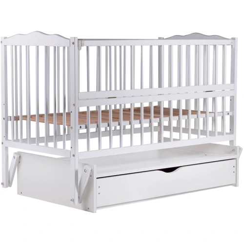 Кровать Babyroom Веселка маятник, ящик, откидной бок DVMYO-3 бук белый (622152)
