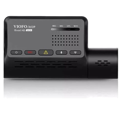 Viofo A139 3CH c и тремя камерами и GPS: Оснащение режим парковки, инфракрасная подсветка (ночная сьемка), управление и поддержка Wi-Fi, динамик, регистрация GPS-координат, печать даты и времени на видео, микрофон, аккумулятор, G-сенсор (датчик удара/