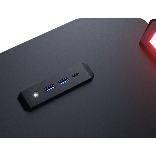 Стол для геймера Cougar Эргономичный дизайн USB 3.0/Type-C Extension Хаб RGB Подсвечивание Электрическое регулирование высоты (E-DEIMUS 120)
