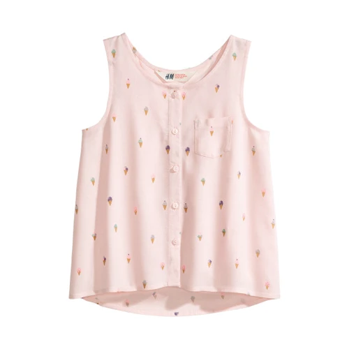 Блуза H&M 4976745 170 см светло-розовая