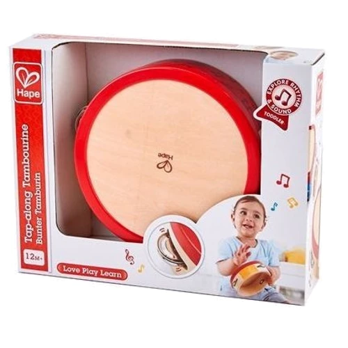 Детский бубен Hape деревянный (E0607): Вид барабан, бубен, маракасы