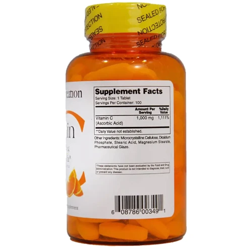 Earth`s Creation Vitamin C-1000 Вітамін С 1000 мг 100 таблеток: Тип Витамин C