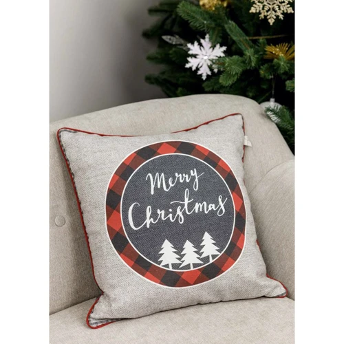 Наволочка декоративна Прованс Мері Cristmas сіра 45х45 см (31692): Тип Наволочки