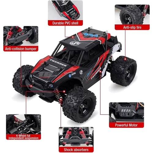 Машина на радиоуправлении: противоударный корпус, резиновые шины (HS 18311)