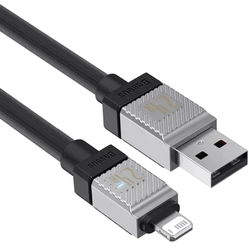 Кабель Baseus USB Cable to Lightning CoolPlay Series Fast Charging 2.4A 2m Black (CAKW000501) фото 5