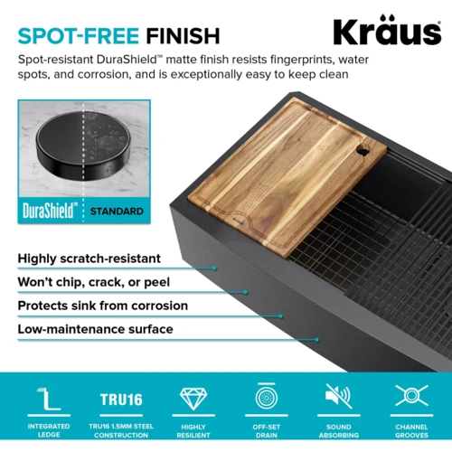 Кухонная мойка Kraus KWF210-33/PGM
