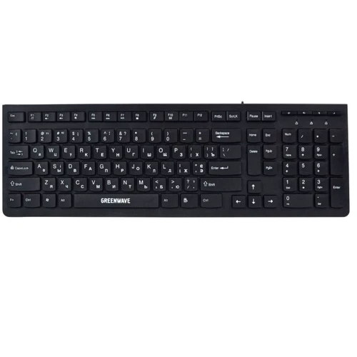 Клавиатура Greenwave KB-FN-401 (R0015249) Black: Подключение проводное