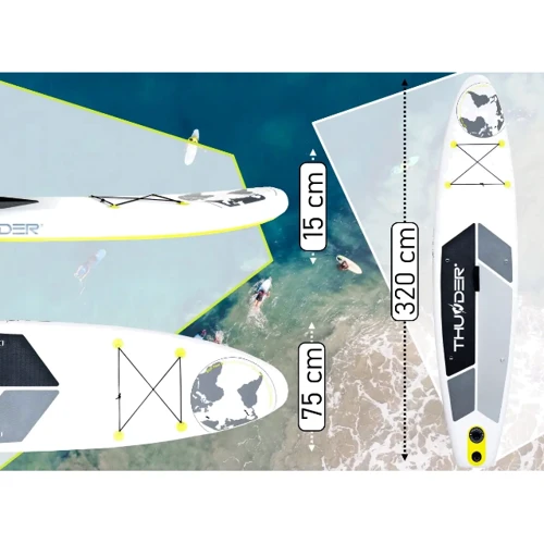 Надувная SUP доска Thunder Planet 320 см с веслом Lime (SUP-PLANET-LIME) фото 6