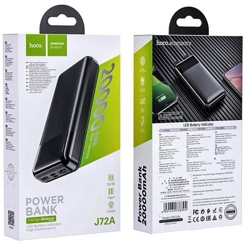 Внешний аккумулятор Hoco Power Bank 20000mAh J72A Easy Travel Black фото 7