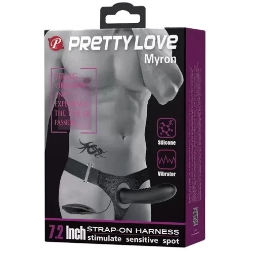 Страпон мужской с вибрацией Pretty Love "Myron" BW-022056