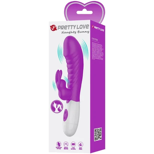 Вибромассажер для стимуляции точки G и клитора LYBAILE Pretty Love Naughty Bunny Purple (BW-500071)