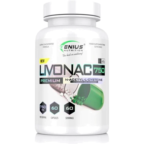 

Genius Nutrition Livonac N-ацетилцистеин 750 60 капсул