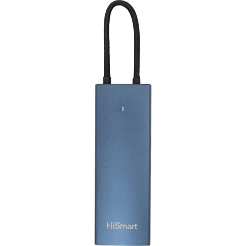 Адаптер HiSmart Adapter USB-C to HDMI+2xUSB3.0+PD+USB2.0+SD/TF+RJ45 (CA914357): Інтерфейс підключення USB-C