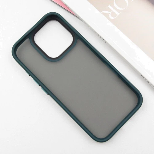 Чехол для iPhone Mobile Case TPU+PC Metal Buttons Green for iPhone 16 Pro Max: Тип чехла накладка на заднюю часть