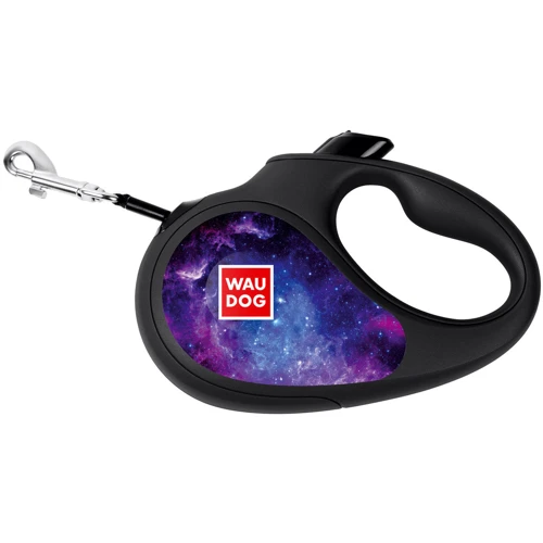 Поводок-рулетка WAUDOG R-leash для собак рисунок NASA21 S до 15 кг 5 черный (8124-0148-01): Длина 5 м